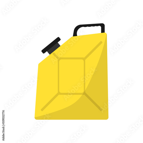 Gasoline or oil, diesel, benzin fuel canister vector icon. Petrol can gallon gas tank fuel container