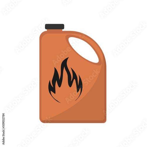 Gasoline or oil, diesel, benzin fuel canister vector icon. Petrol can gallon gas tank fuel container