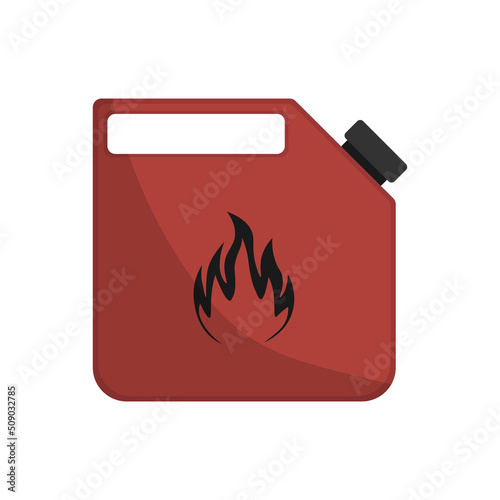 Gasoline or oil, diesel, benzin fuel canister vector icon. Petrol can gallon gas tank fuel container