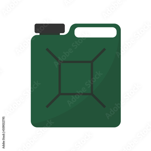 Gasoline or oil, diesel, benzin fuel canister vector icon. Petrol can gallon gas tank fuel container