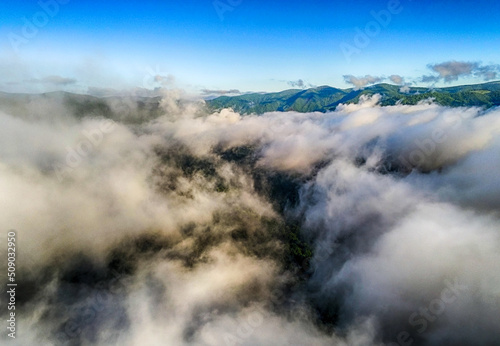 Fototapeta Naklejka Na Ścianę i Meble -  aerial nature scenery in maggie valley north carolina
