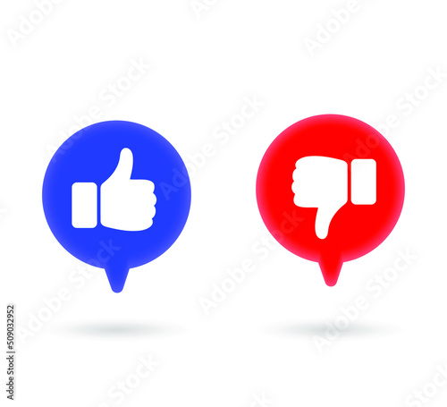 Like and unlike icon button 3d stylized