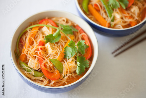 Thai Tofu and Vegetable Curry Noodles