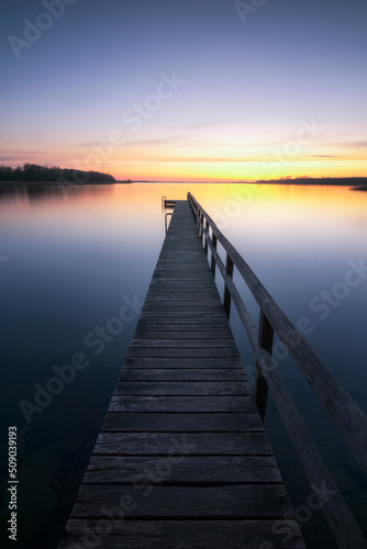 Sonnenuntergang am Selenter See in Schleswig-Holstein