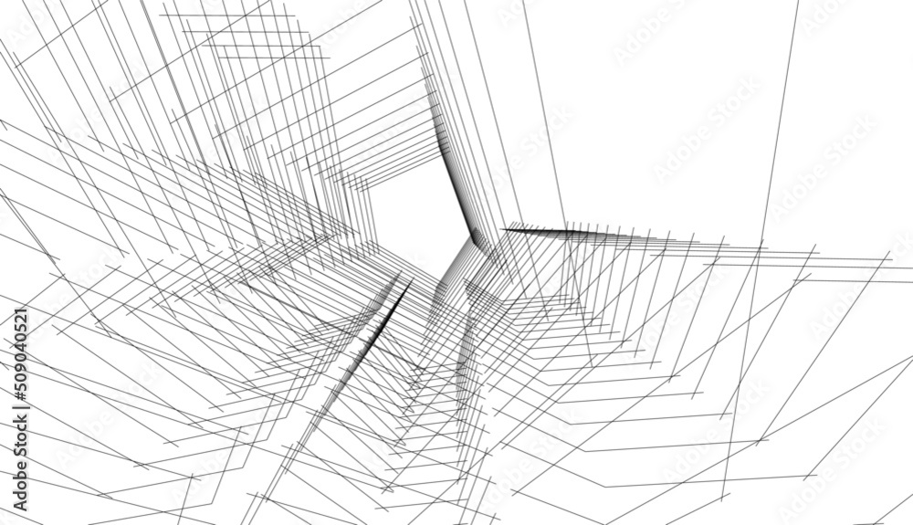 abstract architecture vector 3d illustration abstract architecture vector 3d illustration