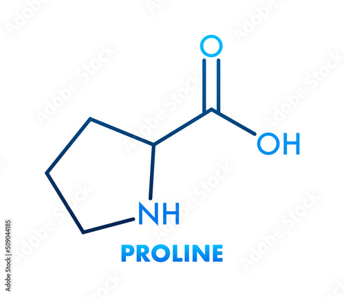 Icon on purple backdrop. Proline formula, great design for any purposes
