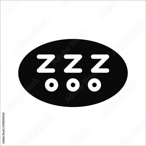 Sleepy zzz icon on white background Design concept about sleep, dream, relax, insomnia.