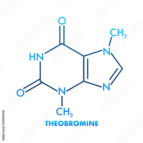 Theobromine chemical formula. Theobromine chemical molecular structure