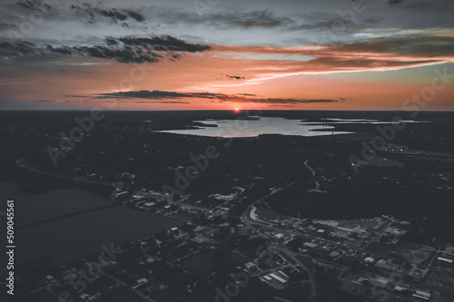 Sunset over Canyon Lake Texas