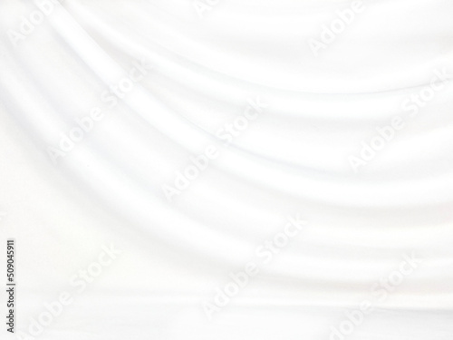 Elegant white swooped background for wedding or other greeting card. Flowing bright white backdrop with soft rippled texture