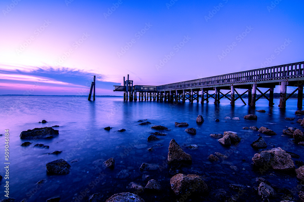 Obraz premium Blue hour in Rhode Island
