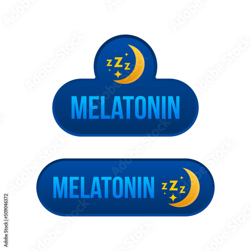 Melatonin, great design for any purposes. Vector illustration