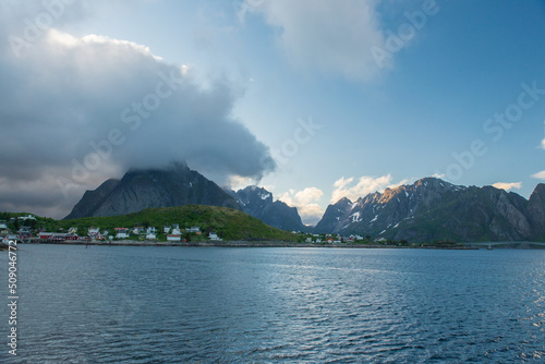 View of Moskenesoya Island in north Norway 