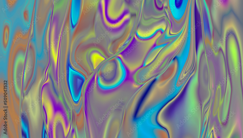Fototapeta Abstract multicolored glowing liquid background.