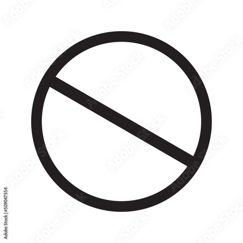 Customizeable ban isolated icon vector photo