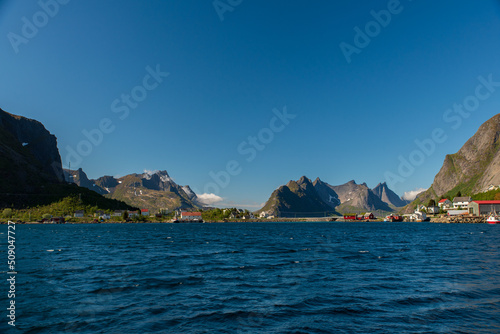 View of Moskenesoya Island in north Norway 