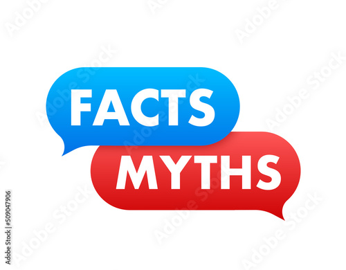 Myths facts. Facts, great design for any purposes. Vector stock illustration