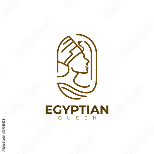 Egyptian logo vector, King logo and line style