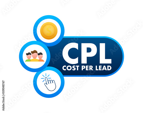 Cost lead per website. Online marketing concept. Digital marketing concept