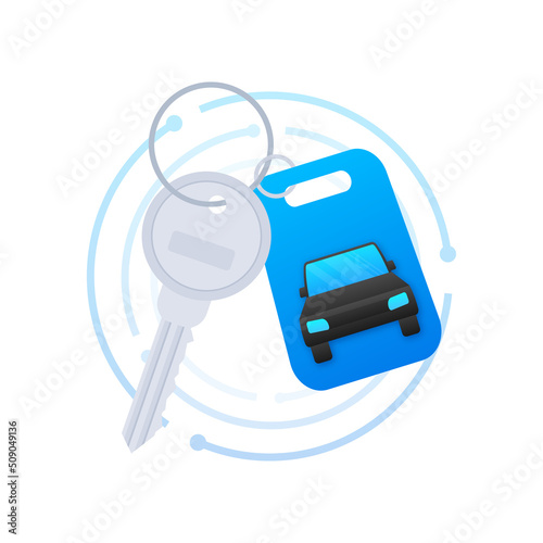 Car Key and of the alarm system. Vector illustration