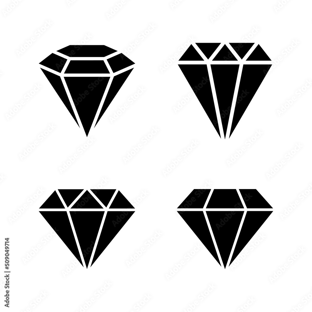 Diamond icon vector. diamond gems sign and symbol Diamond icon vector. diamond gems sign and symbol