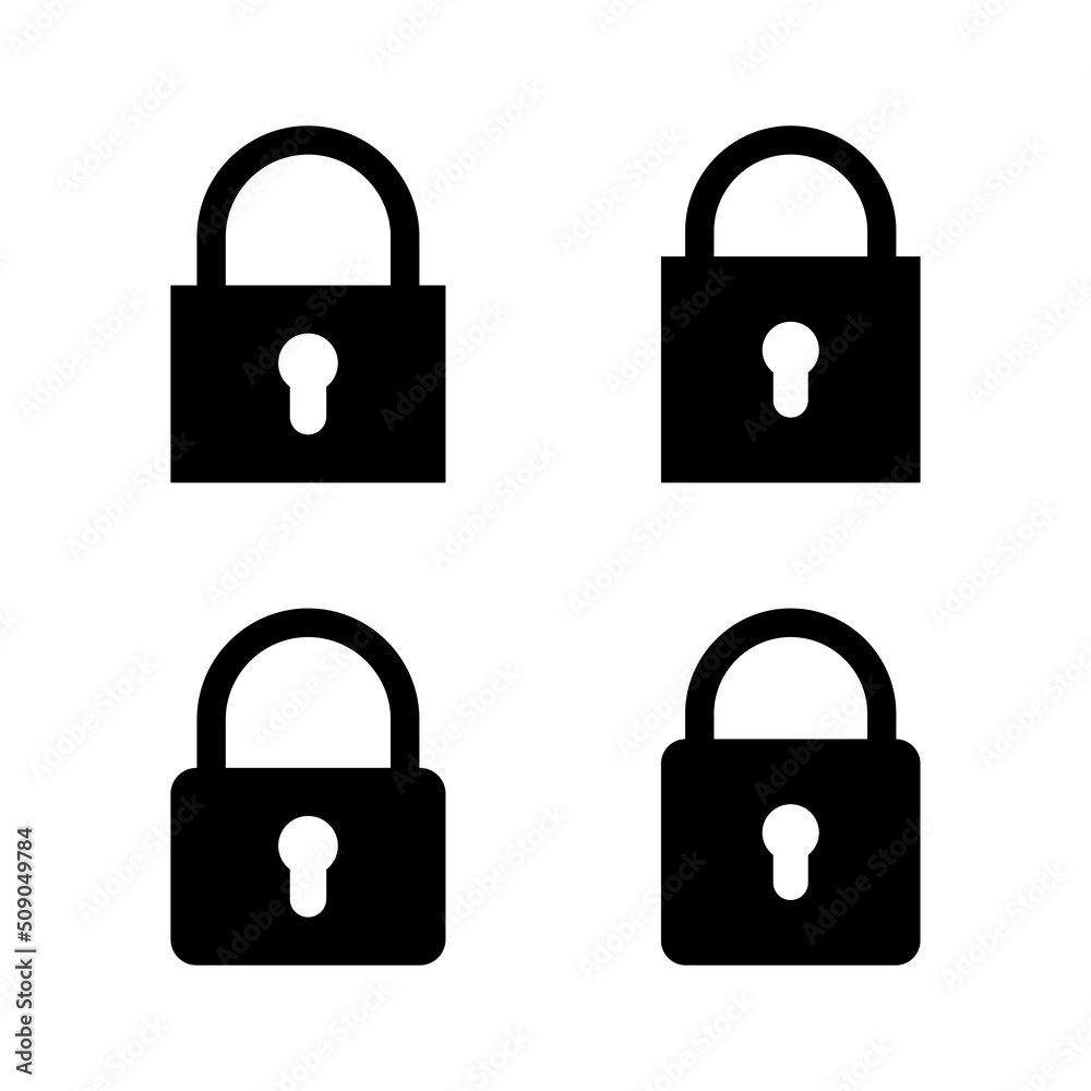 Lock icon vector. Padlock sign and symbol. Encryption icon. Security symbol Lock icon vector. Padlock sign and symbol. Encryption icon. Security symbol