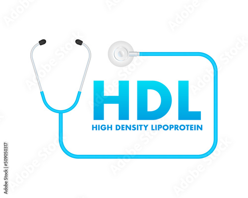 HIGH DENSITY LIPOPROTEIN. Icon for concept design. Blood pressure concept. High blood pressure