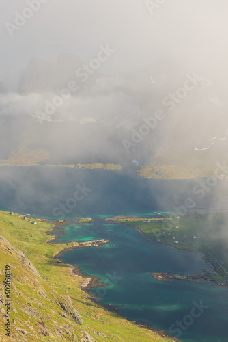 View of Moskenesoya Island in north Norway 