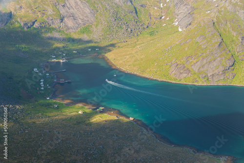 View of Moskenesoya Island in north Norway  photo