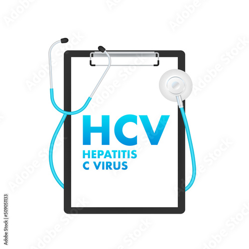 HEPATITIS C VIRUS. For healthcare design. World health day concept. Vector illustration