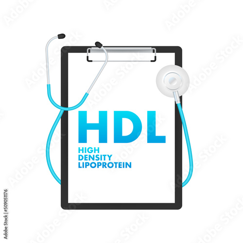 HIGH DENSITY LIPOPROTEIN. Icon for concept design. Blood pressure concept. High blood pressure