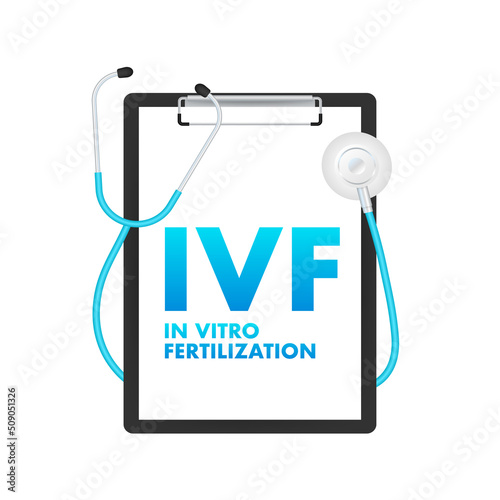In vitro fertilization. Ivf treatment. Vector illustration.