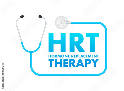 Hormone replacement therapy for medical design. Illustration with pink hormone replacement therapy