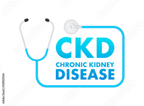 Chronic kidney disease. 3d vector illustration. World health day. Medicine day