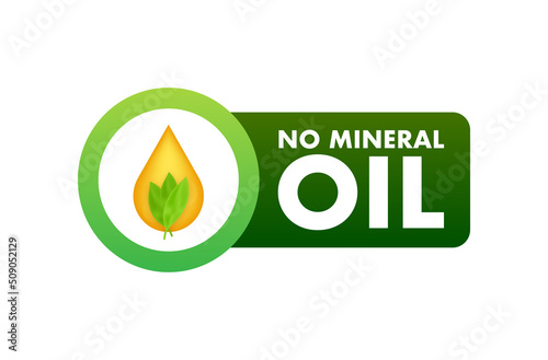 No mineral oil. Vector design. Vector icon. Logo symbol