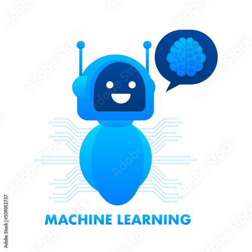 3d machine learning for healthcare design. Vector concept