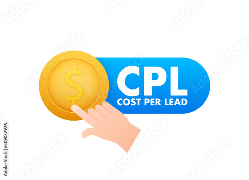 Cost lead per website. Online marketing concept. Digital marketing concept