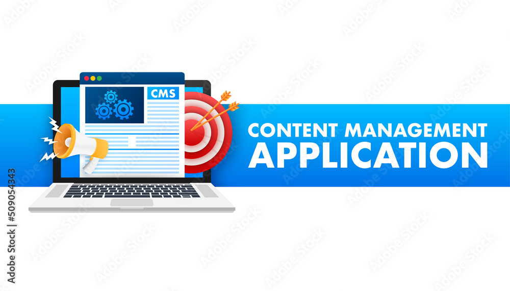 CMS Content Management System word cloud, vector business concept background. Cloud storage icon CMS Content Management System word cloud, vector business concept background. Cloud storage icon