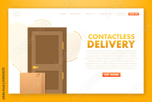 Contactless delivery for concept design. Contactless delivery.