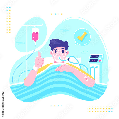optimism recovery hospital patient concept illustration