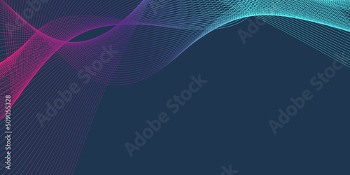 Vector wave lines flowing dynamic isolated on white background. Abstract background.