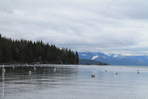 lake and mountains