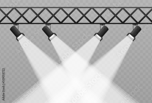 Abstract mockup with blue projecton white background for banner design. Abstract blue light effect backgroun