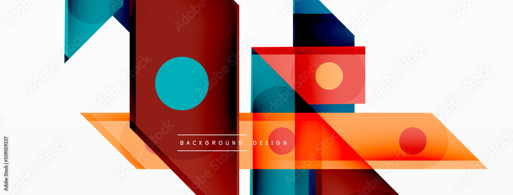 Fototapeta premium Color overlapping stripes background. Colorful lines composition for wallpaper, banner, background or landing