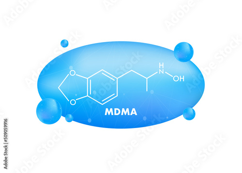 Probiotics bacteria vector design. Icon with lactic acid formula.