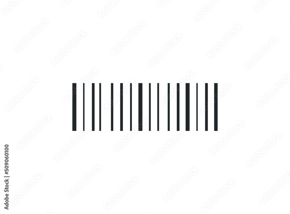 Barcode icon vector illustration. Linear symbol with thin outline.