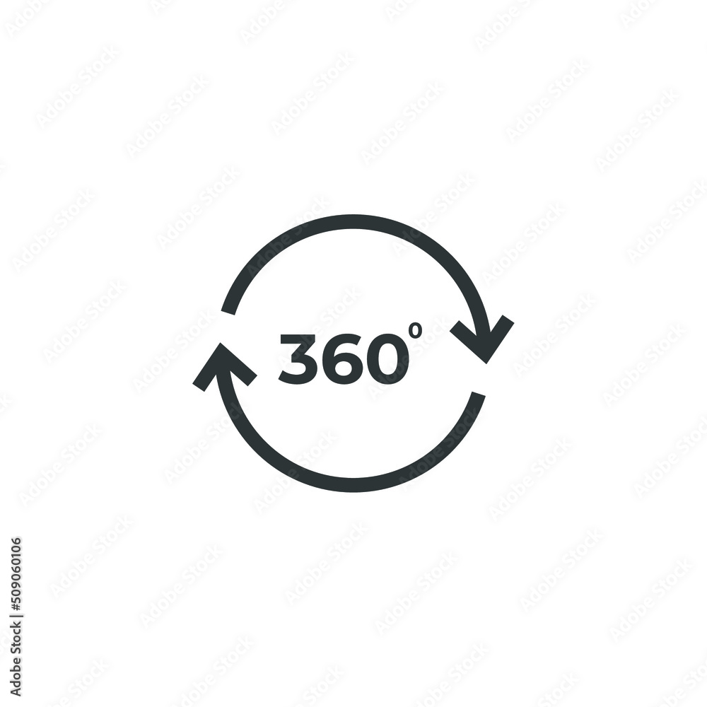 Vector sign of the angel 360 symbol is isolated on a white background. angel 360 icon color editable. Vector sign of the angel 360 symbol is isolated on a white background. angel 360 icon color editable.