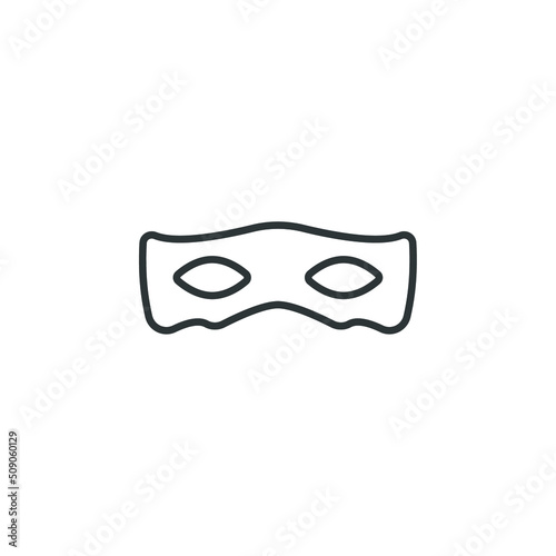 Vector sign of the anonymous mask symbol is isolated on a white background. anonymous mask icon color editable.