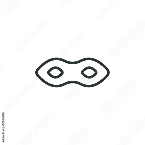 Vector sign of the anonymous mask symbol is isolated on a white background. anonymous mask icon color editable.