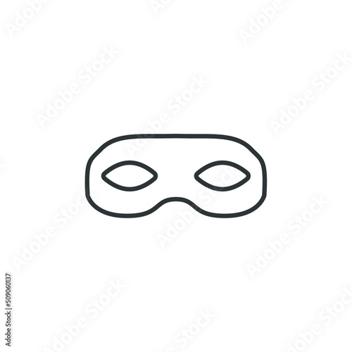 Vector sign of the anonymous mask symbol is isolated on a white background. anonymous mask icon color editable.